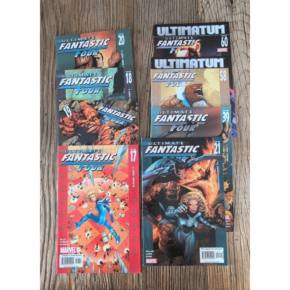 Fantastic Four Marvel Vintage Comic Books Lot 8 Direct Edition Stan Lee
